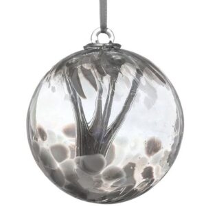 Sienna Glass 10CM Spirit Ball - Pastel Silver