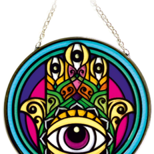 Glass Window Panel - Hamsa / Fatima
