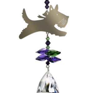 Crystal Fantasy Scottie Dog - Purple & Green