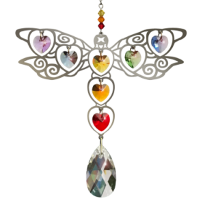 Pure Radiance Bejewelled Dragonfly - Rainbow